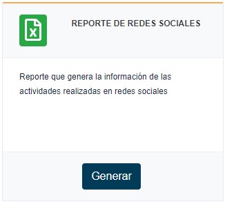 Ilustración 58 - Reporte De Redes Sociales